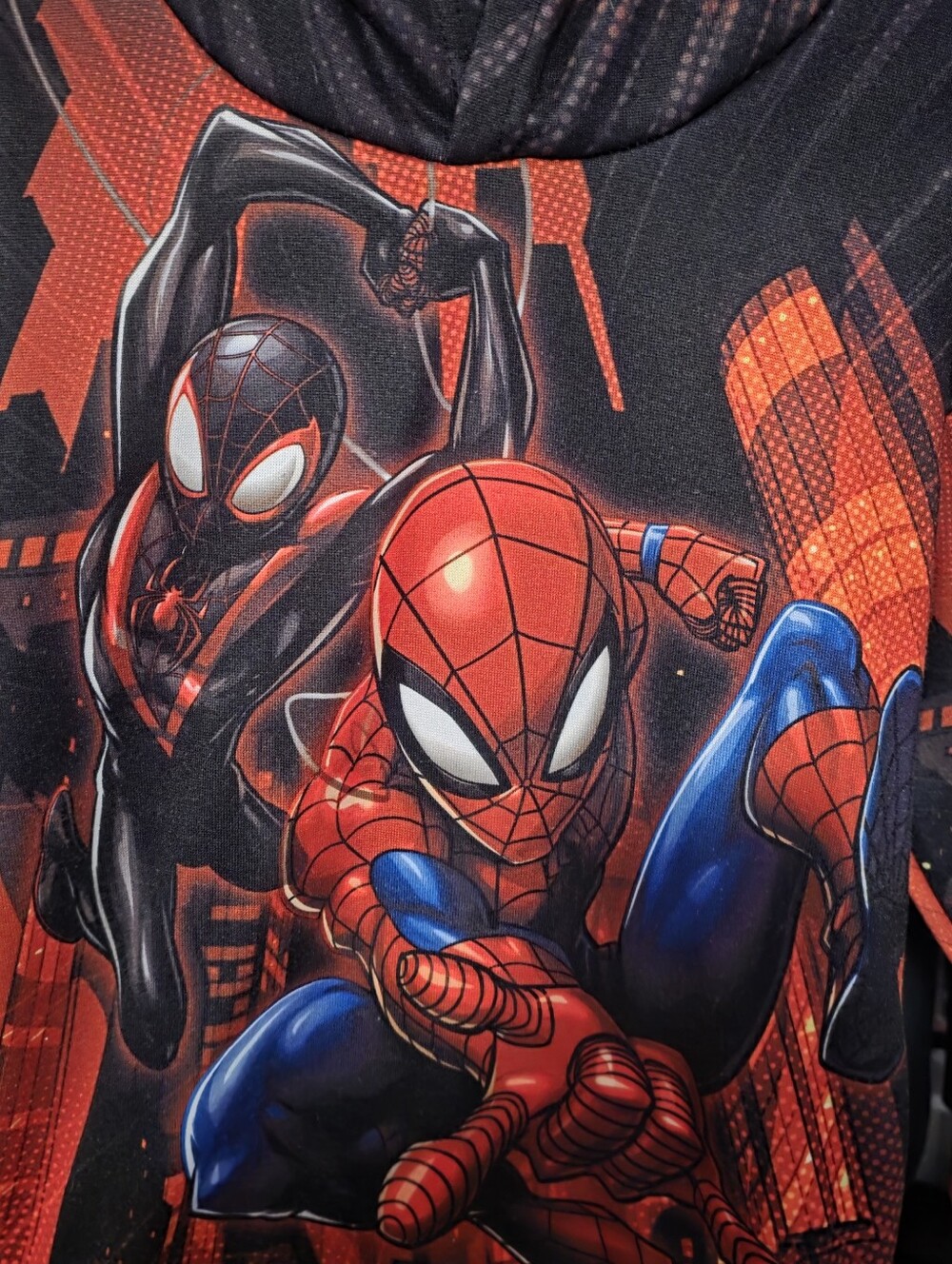 🕸❣️Spiderman Black, Red & Blue Web-Slinging Hoodie Costume